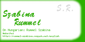 szabina rummel business card